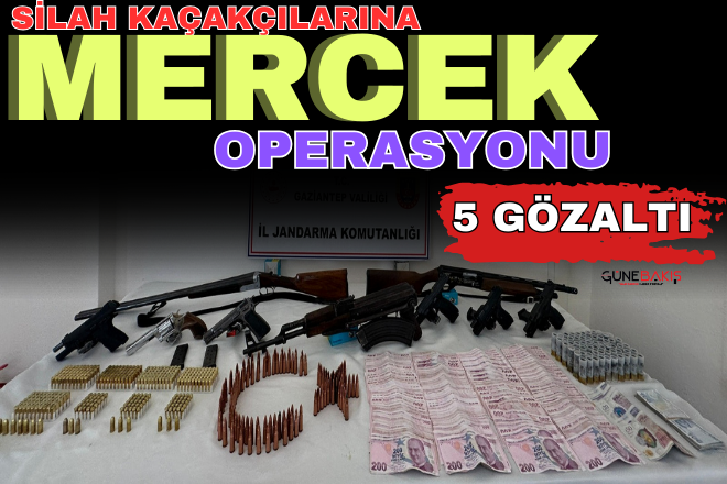 Silah kaçakçılarına Mercek Operasyonu: 5 Gözaltı